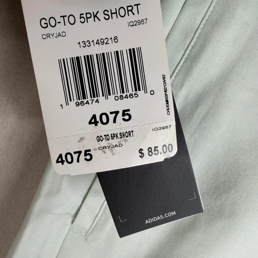NWT Adidas Men's Golf Primegreen Shorts size 40 Light Green